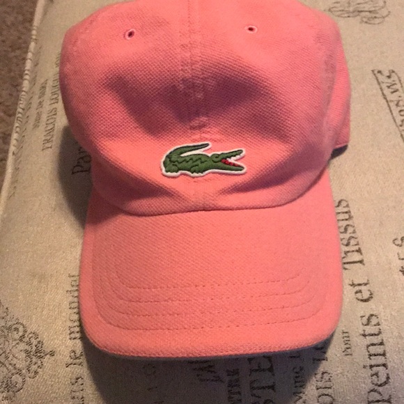 pink lacoste hat